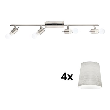 Eglo - Spot LED MY CHOICE 4xE14/4W/230V chrome mat/crème