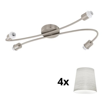 Eglo - Spot LED MY CHOICE 4xE14/4W/230V chrome mat/crème