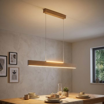 Eglo Stars of Light 39344 - Lampadario LED a cavo CLIMENE LED/17W/230V + LED/4,2W rovere