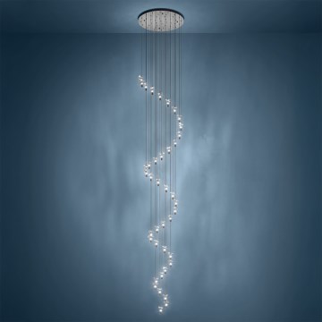 Eglo Stars of Light - LED-Hängeleuchte mit Seilaufhängung 40xLED/2,1W/230V 2200/3000/4000K Hochglanz-Chrom