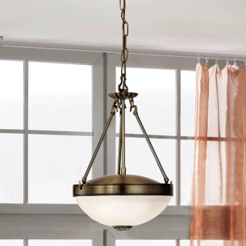 EGLO - Suspension chaîne 2xE27/60W/230V bronze