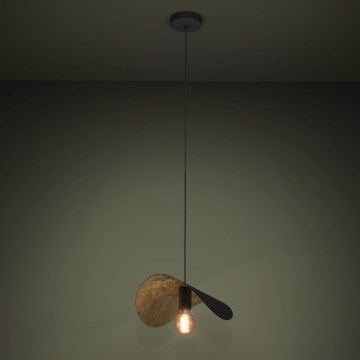 Eglo - Suspension filaire 1xE27/40W/230V 41 cm noir/doré