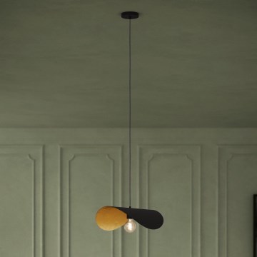 Eglo - Suspension filaire 1xE27/40W/230V 53 cm noir/doré