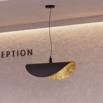 Eglo - Suspension filaire 1xE27/40W/230V 80 cm noir/doré