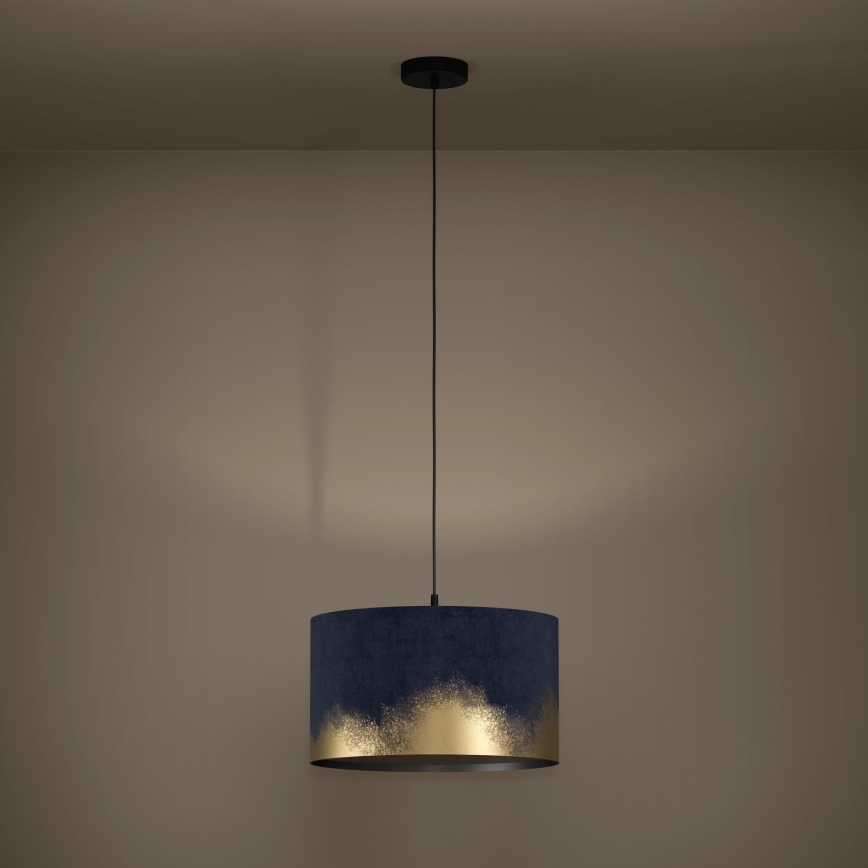Eglo - Suspension filaire 1xE27/40W/230V d. 38 cm bleu/doré