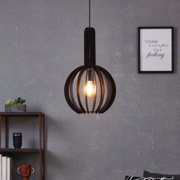 Eglo - Suspension filaire 1xE27/40W/230V diam. 31 cm noir