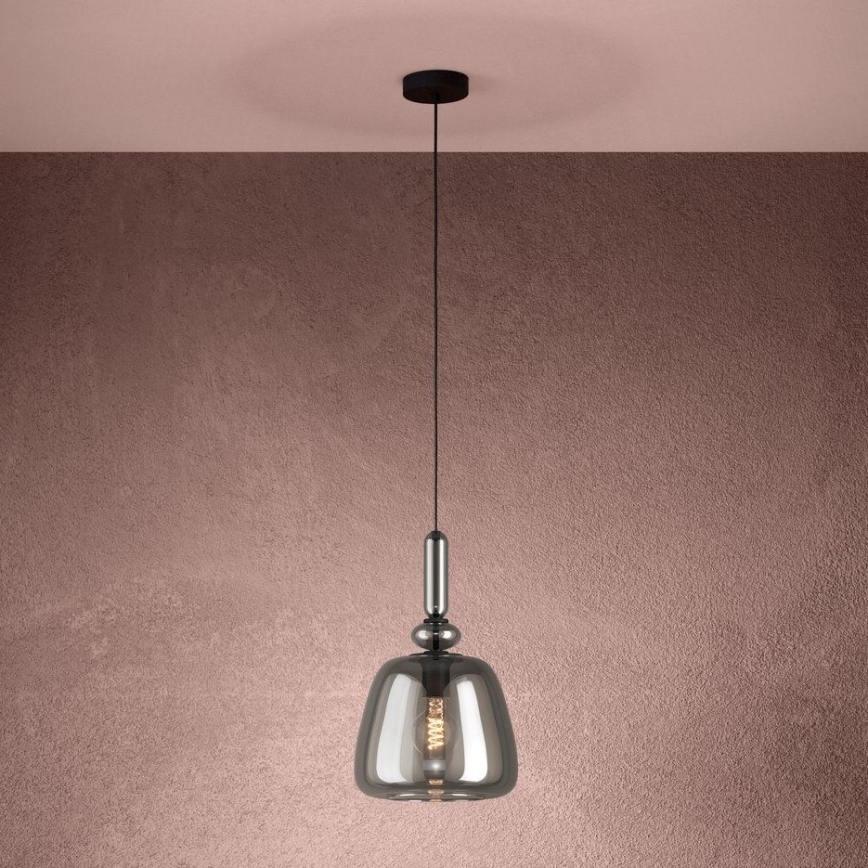 Eglo - Suspension filaire 1xE27/40W/230V fumé
