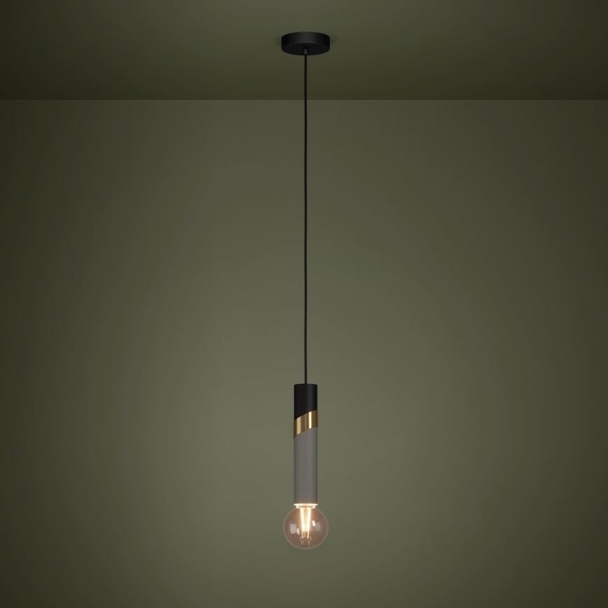 Eglo - Suspension filaire 1xE27/40W/230V noir/doré
