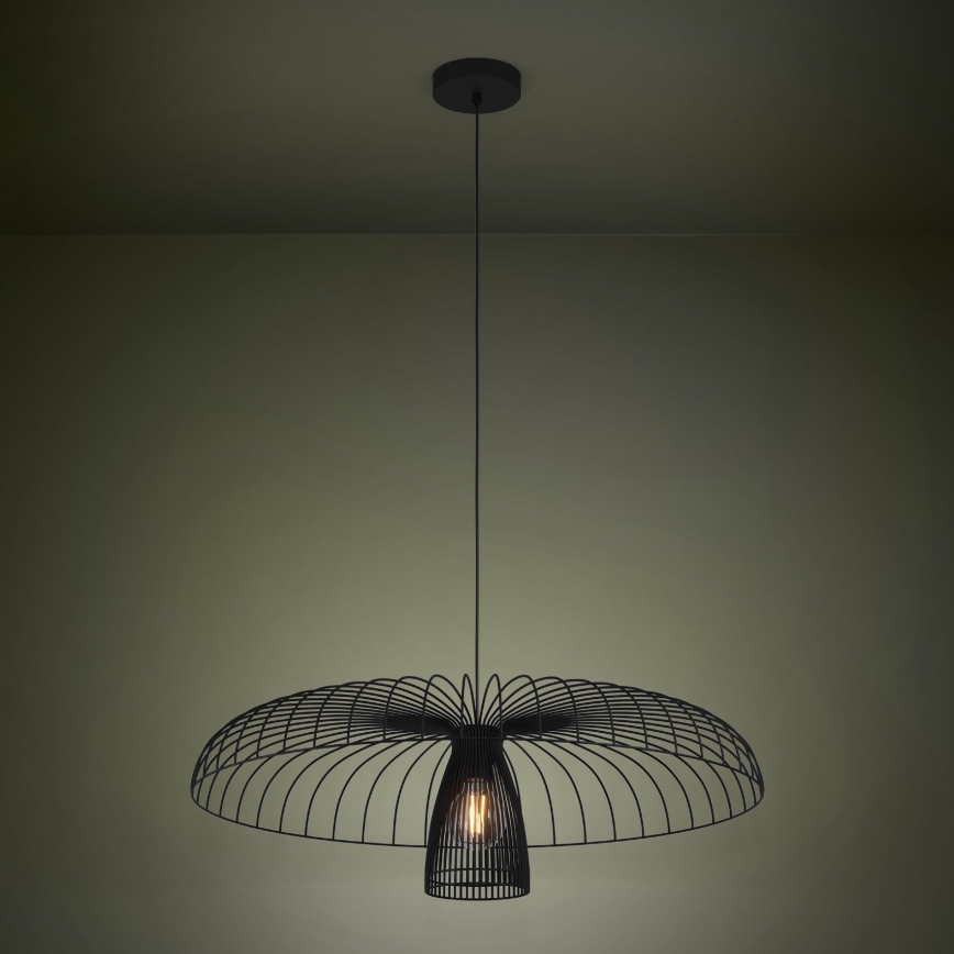 Eglo - Suspension filaire 1xE27/60W/230V d. 77 cm noir