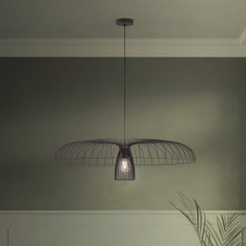 Eglo - Suspension filaire 1xE27/60W/230V d. 98,5 cm noir