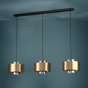 Eglo - Suspension filaire 3xE27/40W/230V doré