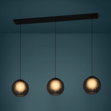 Eglo - Suspension filaire 3xE27/40W/230V fumé