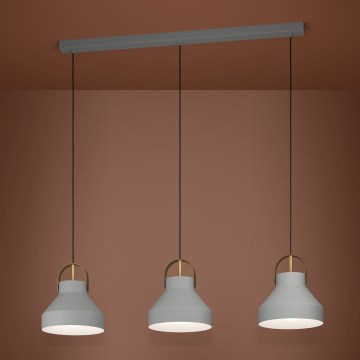Eglo - Suspension filaire 3xE27/40W/230V gris