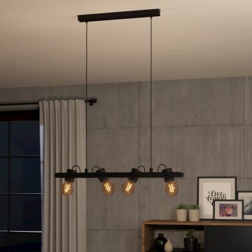 Eglo - Suspension filaire 4xE27/15W/230V