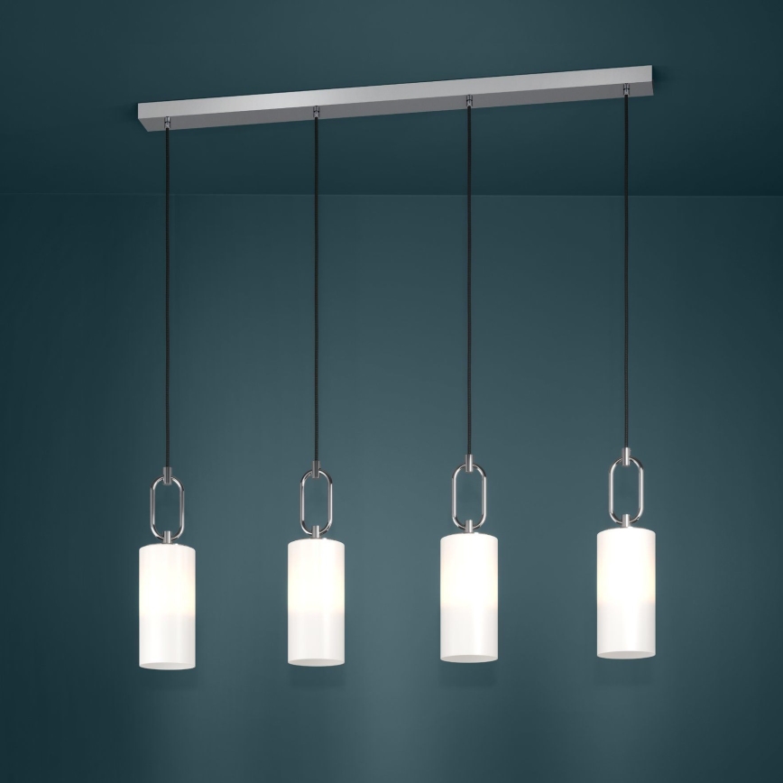 Eglo - Suspension filaire 4xE27/40W/230V chrome brillant