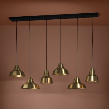 Eglo - Suspension filaire 6xE27/40W/230V doré