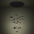 Eglo - Suspension filaire à intensité variable 17xLED/3W/230V 3000K noir