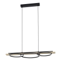 Eglo - Suspension filaire à intensité variable 2xLED/12,5W/230V+1xLED/15,5W 3000K beige/noir