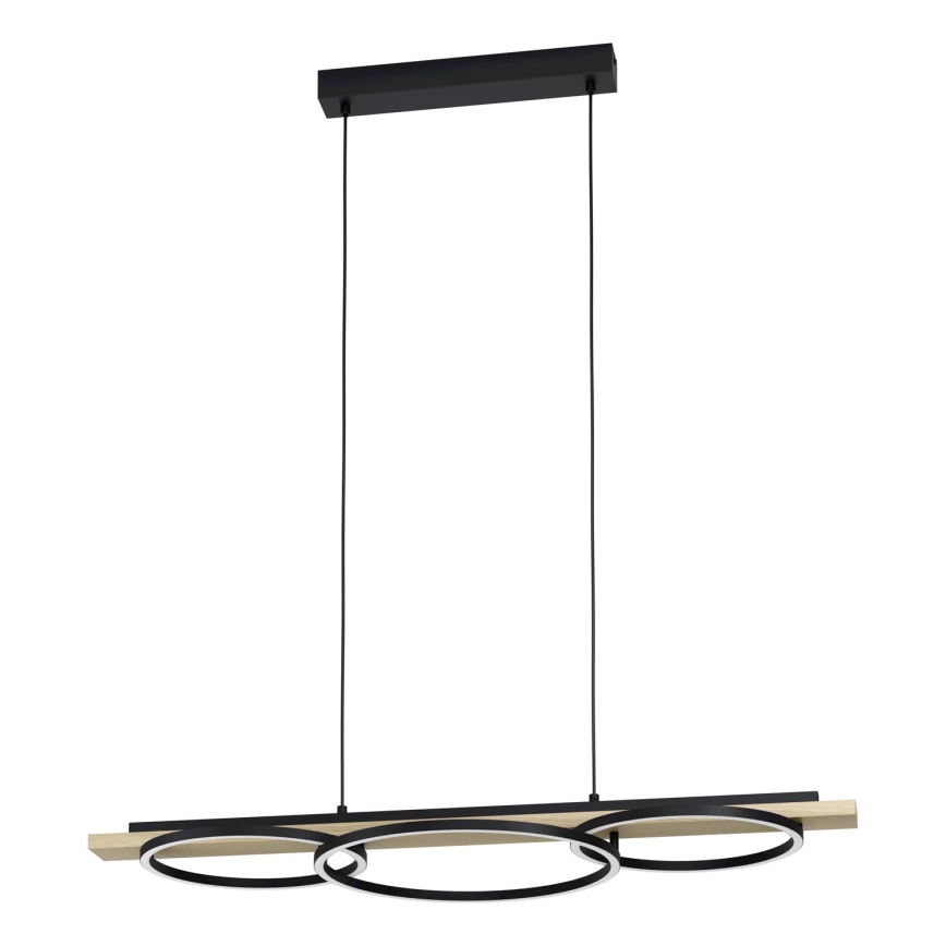 Eglo - Suspension filaire à intensité variable 2xLED/12,5W/230V+1xLED/15,5W 3000K beige/noir