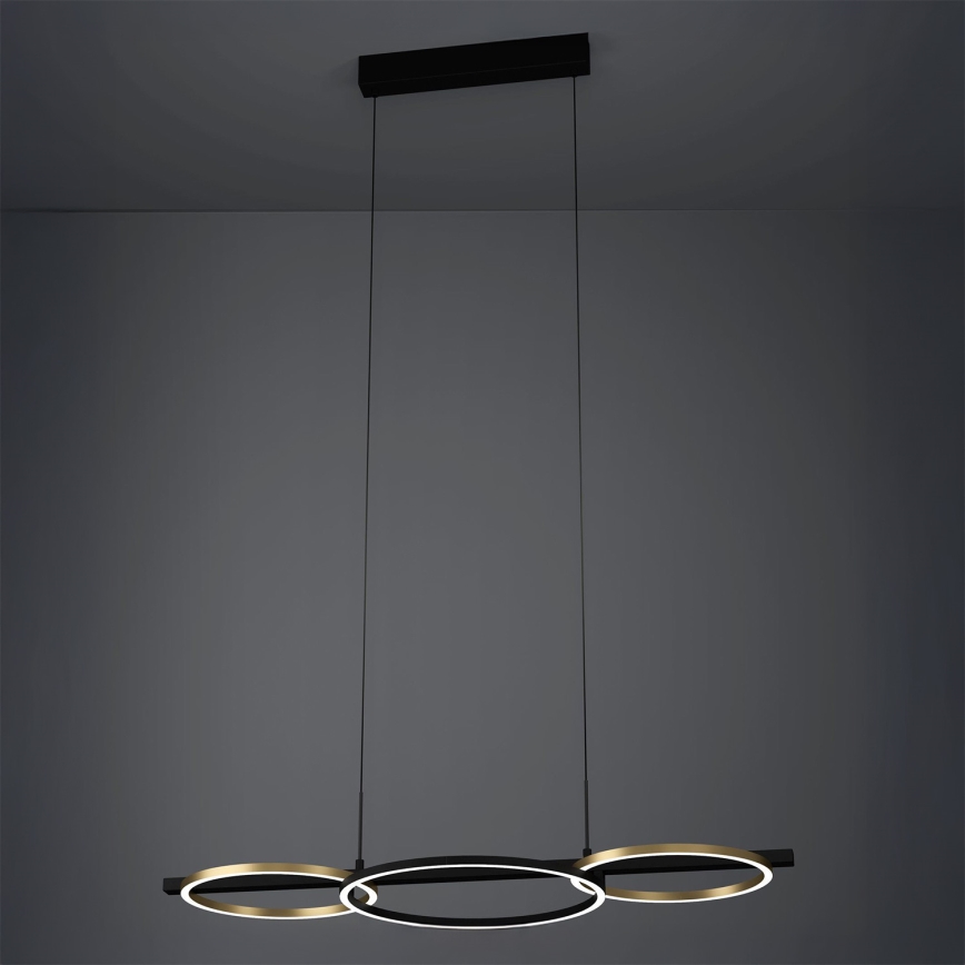Eglo - Suspension filaire à intensité variable 2xLED/12,5W/230V + LED/15,5W 3000K noir