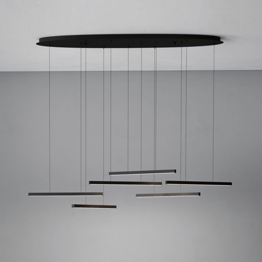 Eglo - Suspension filaire à intensité variable 6xLED/8,4W/230V 3000K noir