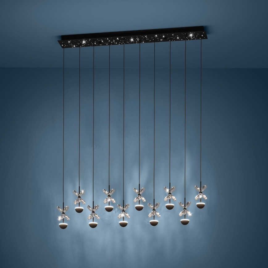 Eglo - Suspension filaire à intensité variable LED/23W/230V 3000K noir