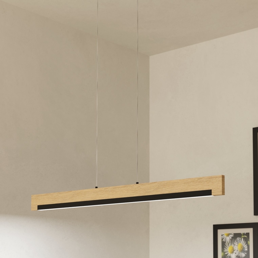 Eglo - Suspension filaire à intensité variable LED/25,5W/230V 3000K noir/beige