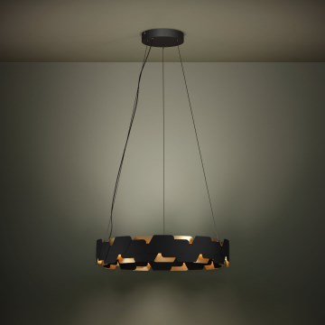 Eglo - Suspension filaire à intensité variable LED/72W/230V 3000K noir/doré