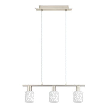 Eglo - Suspension filaire LED MY CHOICE 3xE14/4W/230V chrome mat/blanc