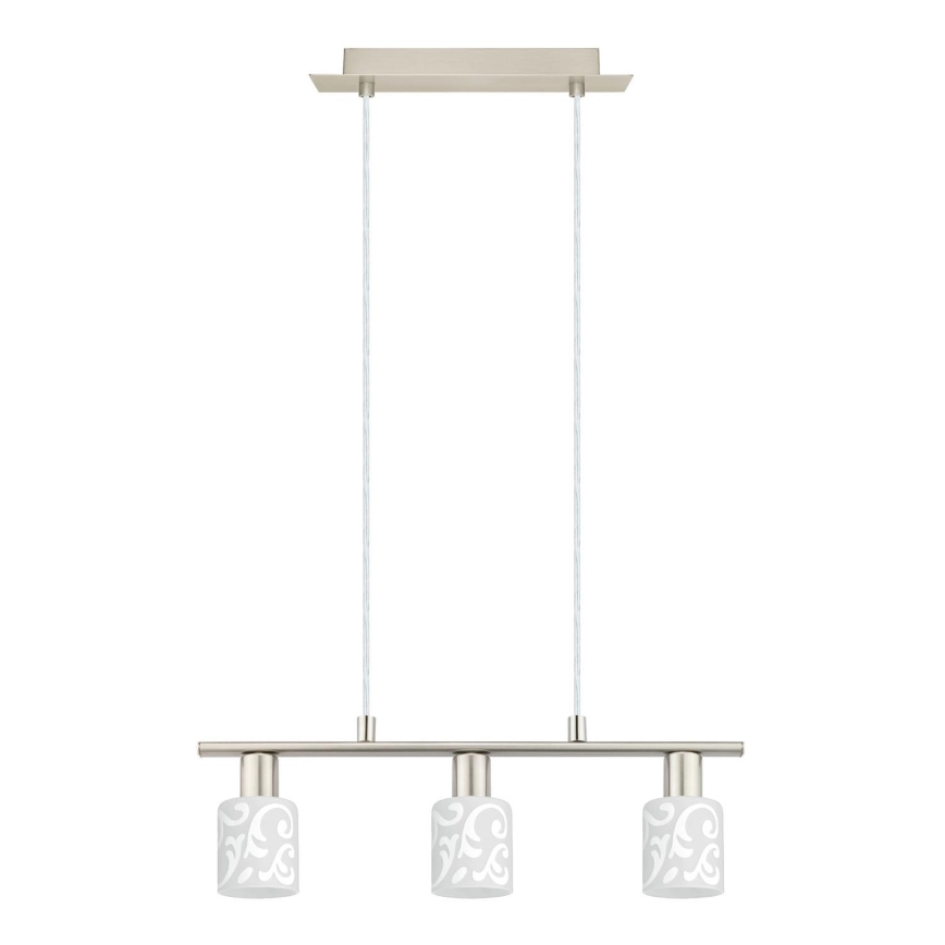 Eglo - Suspension filaire LED MY CHOICE 3xE14/4W/230V chrome mat/blanc