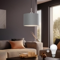 Eglo - Suspension filaire LED TUNJA 1xE27/60W/230V gris