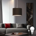 Eglo - Suspension filaire LED TUNJA 1xE27/60W/230V marron