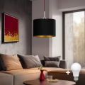 Eglo - Suspension filaire LED TUNJA 1xE27/60W/230V noir