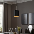 Eglo - Suspension filaire LED TUNJA 1xE27/60W/230V noir