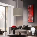 Eglo - Suspension filaire LED TUNJA 1xE27/60W/230V taupe