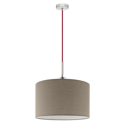 Eglo - Suspension filaire LED TUNJA 1xE27/60W/230V taupe