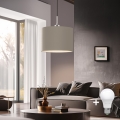 Eglo - Suspension filaire LED TUNJA 1xE27/60W/230V taupe
