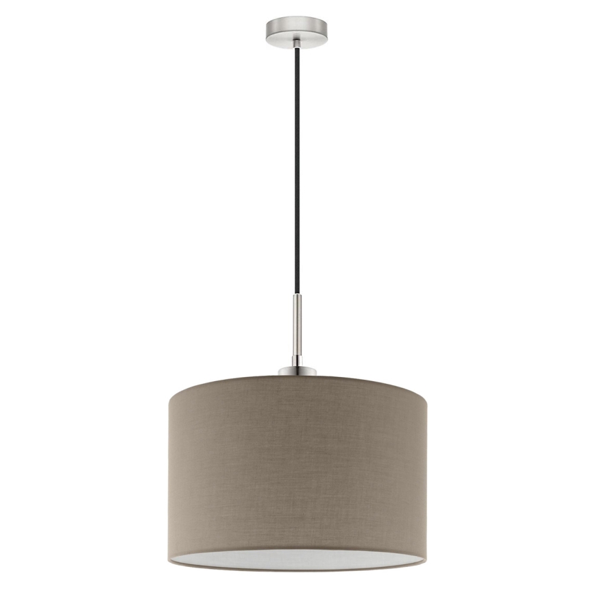 Eglo - Suspension filaire LED TUNJA 1xE27/60W/230V taupe