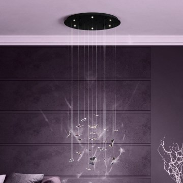 Eglo - Suspension LED dimmable sur câble 6xLED/4,2W/230V noir/transparent