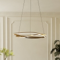 Eglo - Suspension LED dimmable sur câble LED/60W/230V 2200-6500K dorée + télécommande
