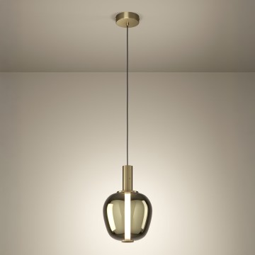 Eglo - Suspension LED dimmable sur câble LED/6W/230V + LED/1,6W, finition dorée