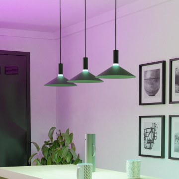 Eglo - Suspension LED RGBW dimmable sur câble 3xLED/7,5W/230V 2700-6500K noire
