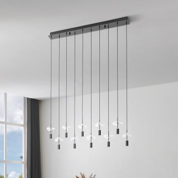 Eglo - Suspension LED sur câble 40xLED/2,6W/230V 2200/3000/4000K chrome brillant