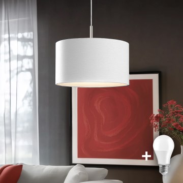 Eglo - Suspension LED TUNJA 1x E27/60W/230V blanche