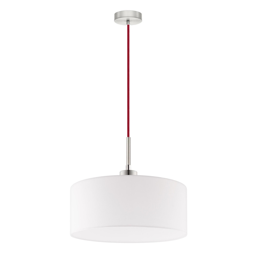 Eglo - Suspension LED TUNJA sur câble 1xE27/60W/230V blanche