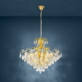 Eglo - Suspension sur chaine 9xE14/25W/230V doré