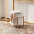 Eglo - Tabouret 46x41 cm blanc/doré