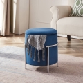 Eglo - Tabouret 46x41 cm bleu/chrome