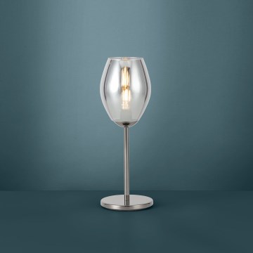 Eglo - Tischlampe 1xE27/60W/230V schwarz/rauchfarben