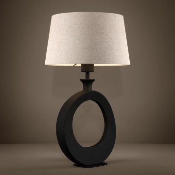 Eglo - Tischleuchte 1xE27/60W/230V 52,5 cm schwarz/cremefarben